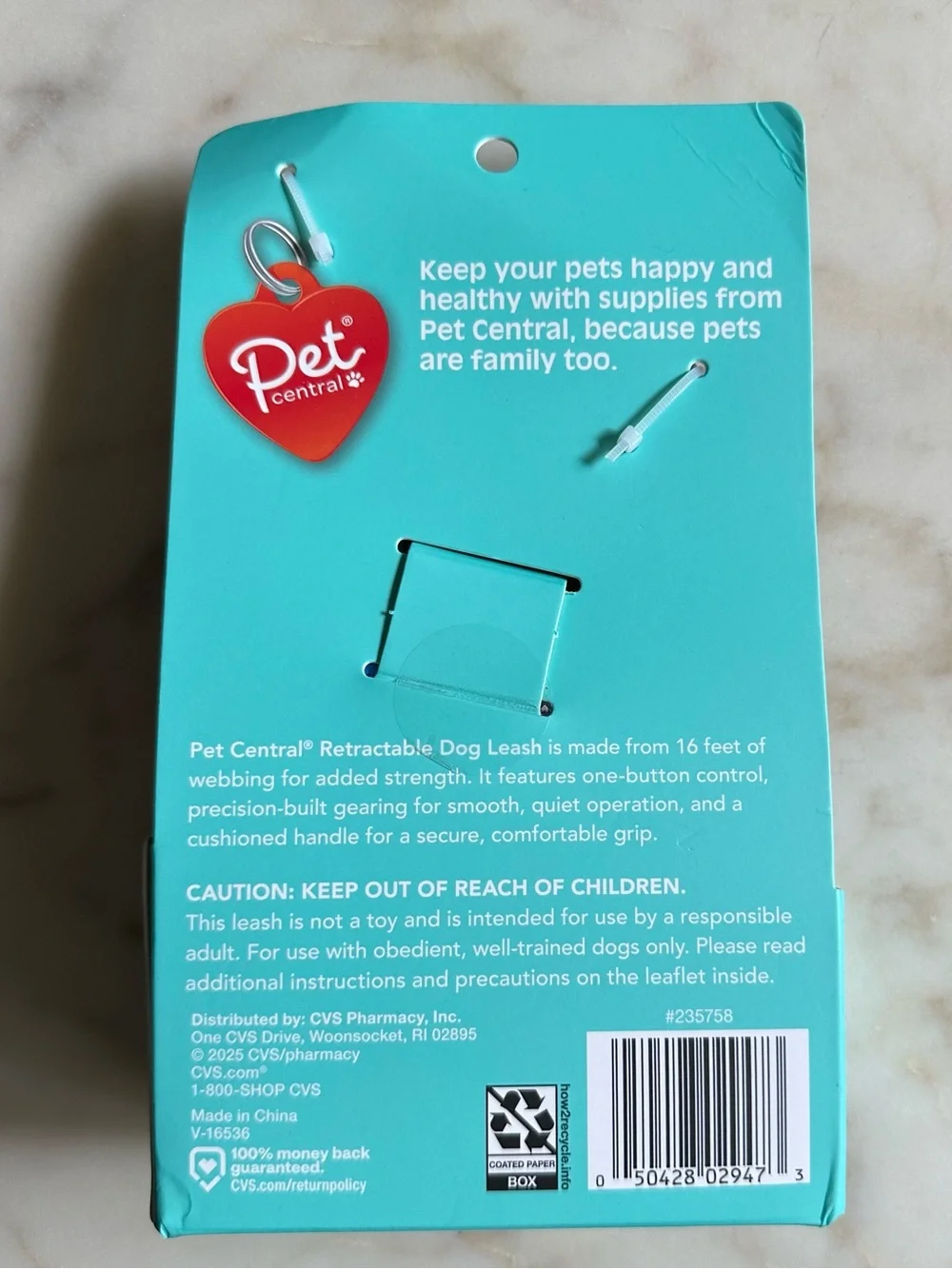 Pet Central Comfort Grip 16 Foot Retractable Leash